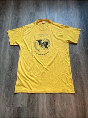 Vintage 80s U.S Air Force 49th Aerial Port Squadron Ched Quality Knits Shirt XL